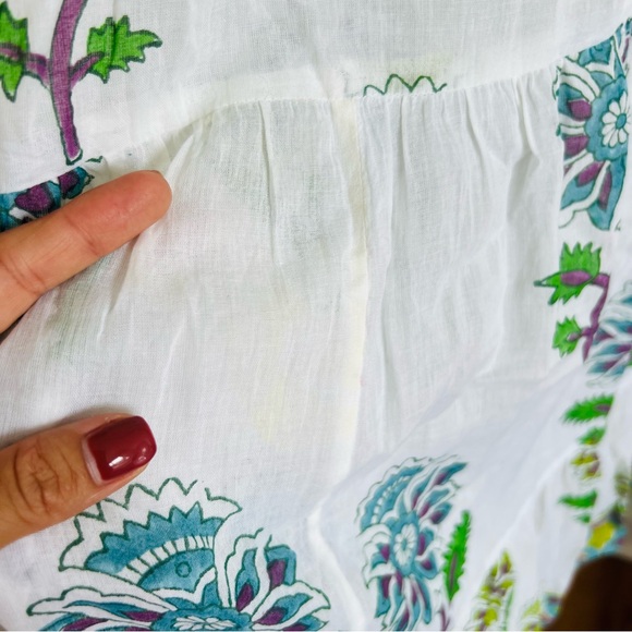 Oliphant Button Neck 3/4 Sleeve Maxi Dress Puglia Lime Size XS - Picture 4 of 10